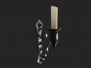bougeoir mural ancien Modèle 3D