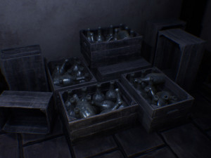 old crate bottles Modelo 3D