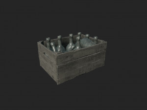 old crate bottles Modelo 3D