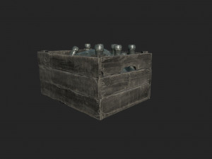 old crate bottles Modelo 3D