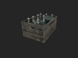 old crate bottles Modelo 3D