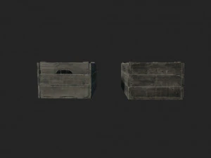 old crate bottles 3D Model