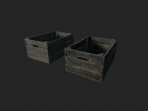 old crate bottles Modelo 3D