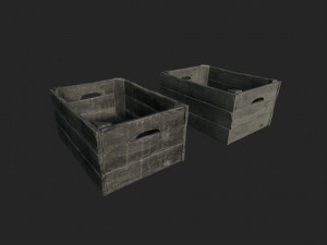 old crate bottles Modelo 3D