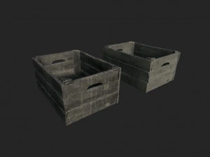 old crate bottles 3D Model