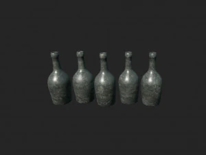 old crate bottles 3D Model