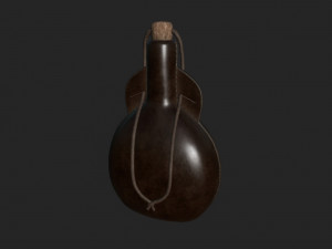 leather bottle 3D Модель
