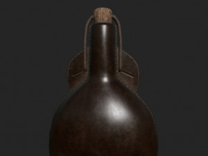 leather bottle 3D Модель