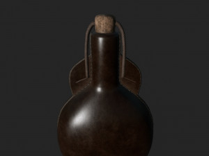 leather bottle 3D Модель