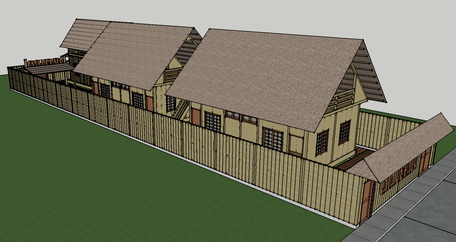 wooden house 3D Model .c4d .max .obj .3ds .fbx .stl .blend 