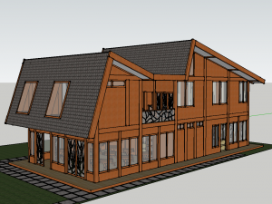 wooden house 3D Model