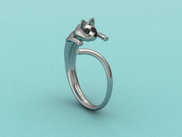 cat ring 3D Model .c4d .max .obj .3ds .fbx .stl .blend 