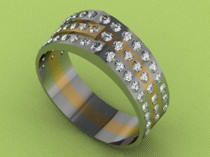 triplet ring 3D Model