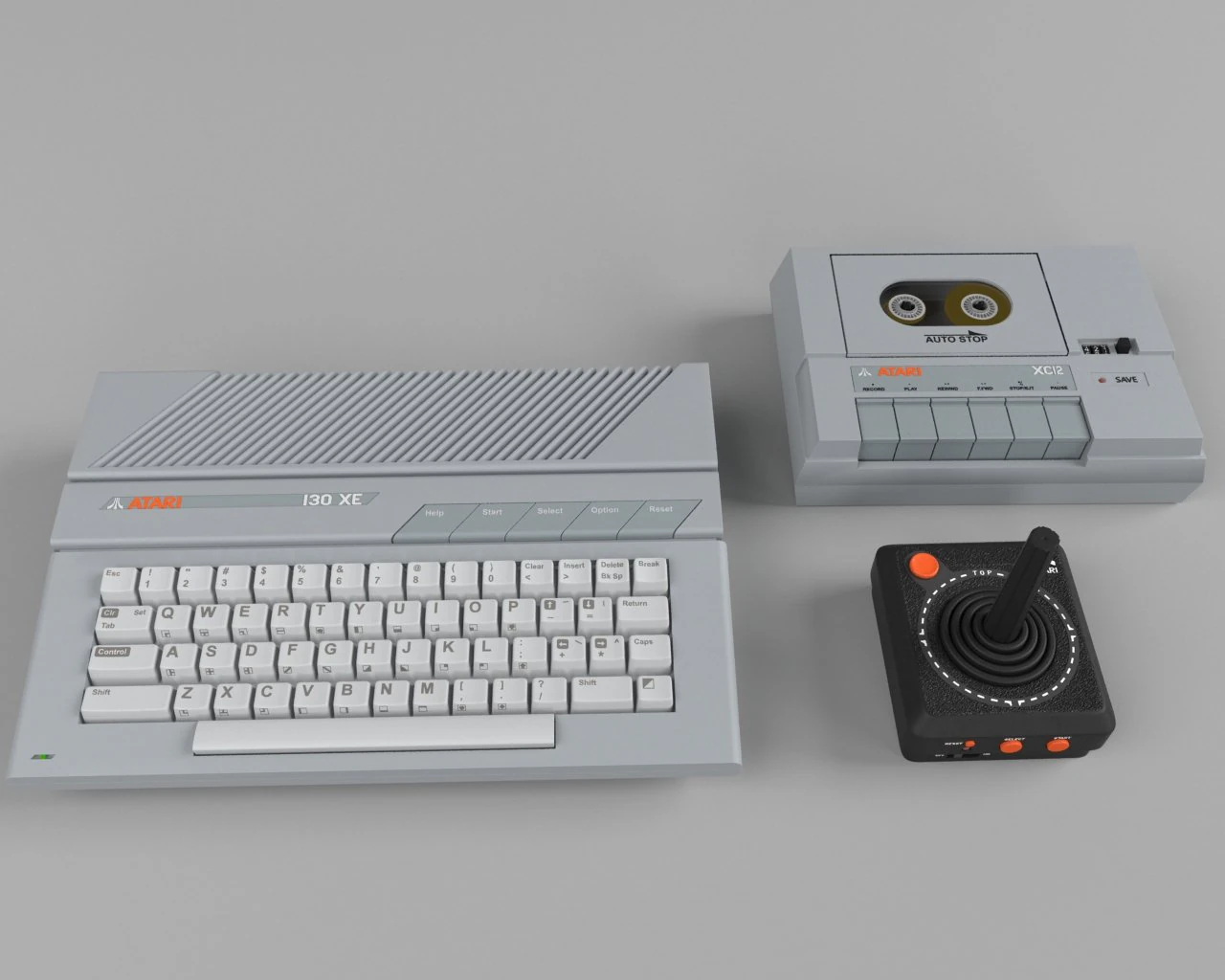 atari 130 xe 3D Model .c4d .max .obj .3ds .fbx .stl .blend