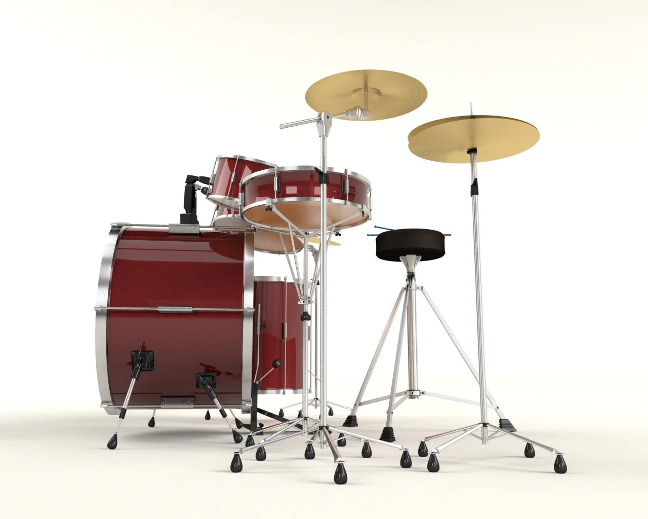 perłowa perkusja Model 3D .c4d .max .obj .3ds .fbx .stl .blend 