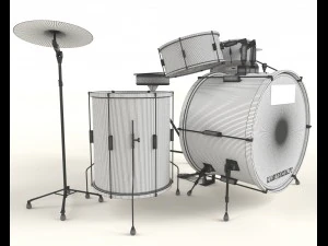 perłowa perkusja Model 3D