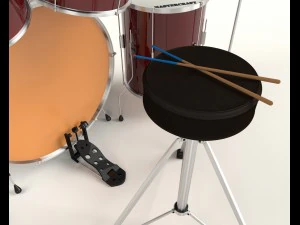 perłowa perkusja Model 3D