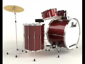 perłowa perkusja Model 3D