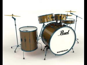 perłowa perkusja Model 3D