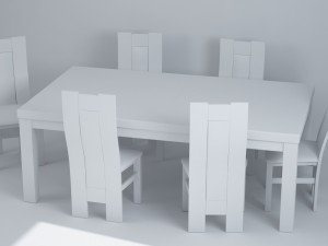 set of table and chairs 3Dモデル