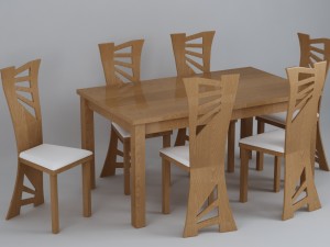 set of table and chairs 3D Модель