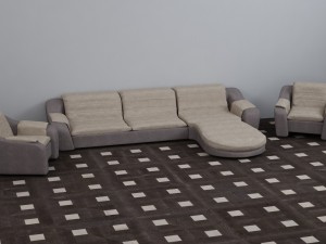 sofa and armchairs Model 3D