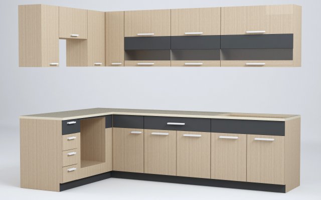 kitchen furniture 3D Модель .c4d .max .obj .3ds .fbx .stl .blend 
