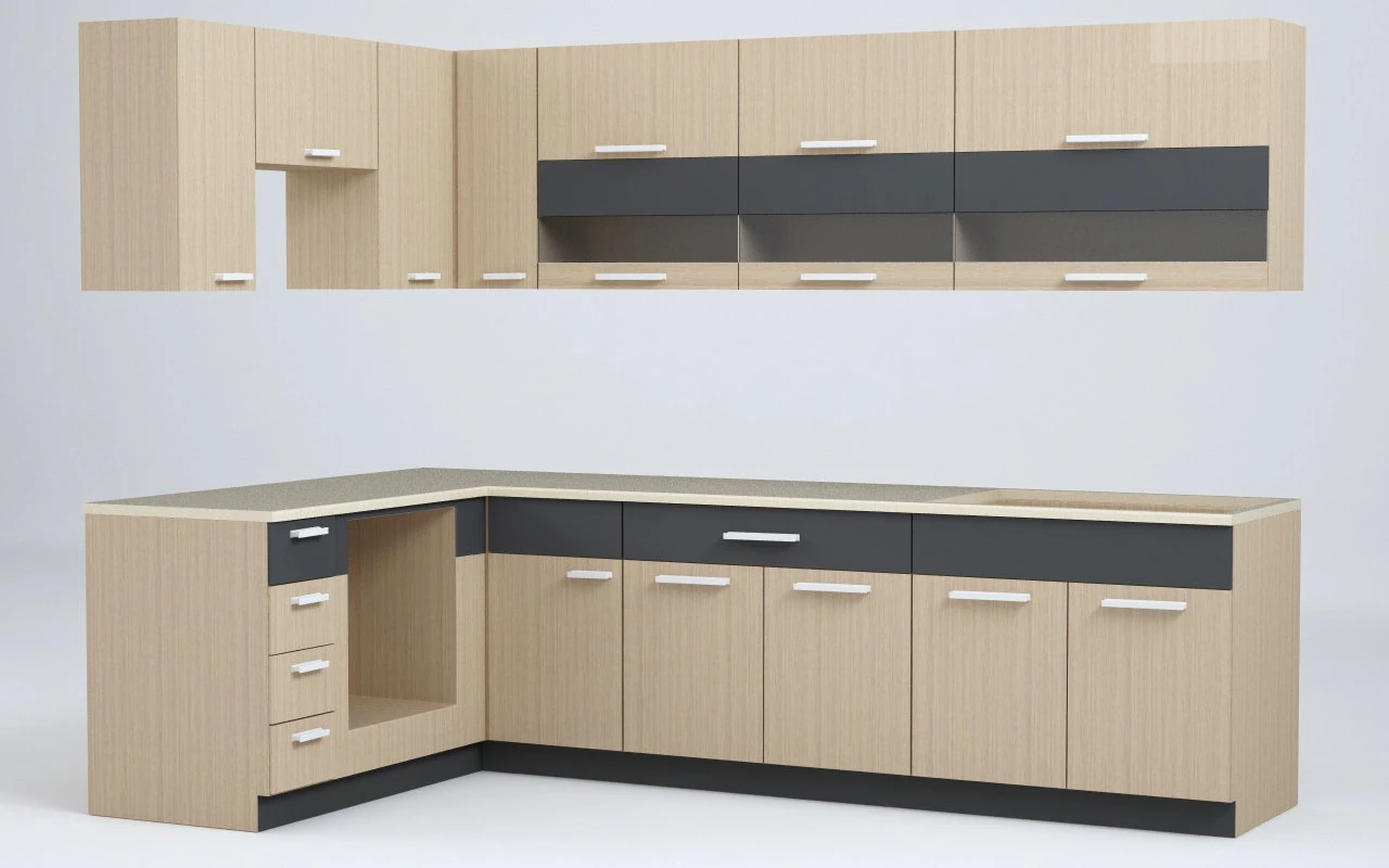 kitchen furniture 3D Model .c4d .max .obj .3ds .fbx .stl .blend 