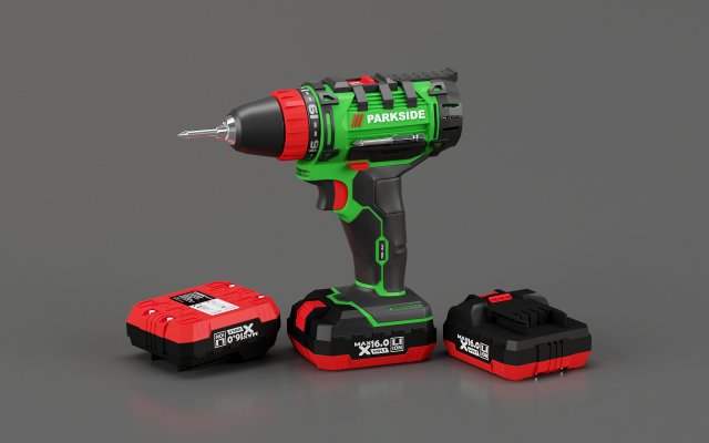 cordless drill 3D Modell .c4d .max .obj .3ds .fbx .stl .blend