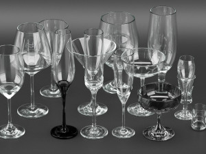 set of glasses Model 3D
