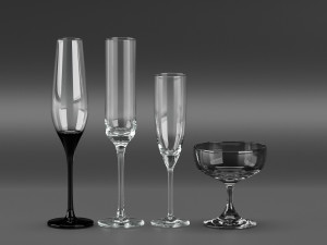 set of glasses 3D Модель