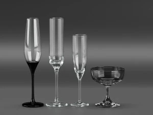 set of glasses 3D Model