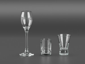 set of glasses 3D Модель