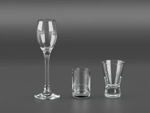 set of glasses 3D Model