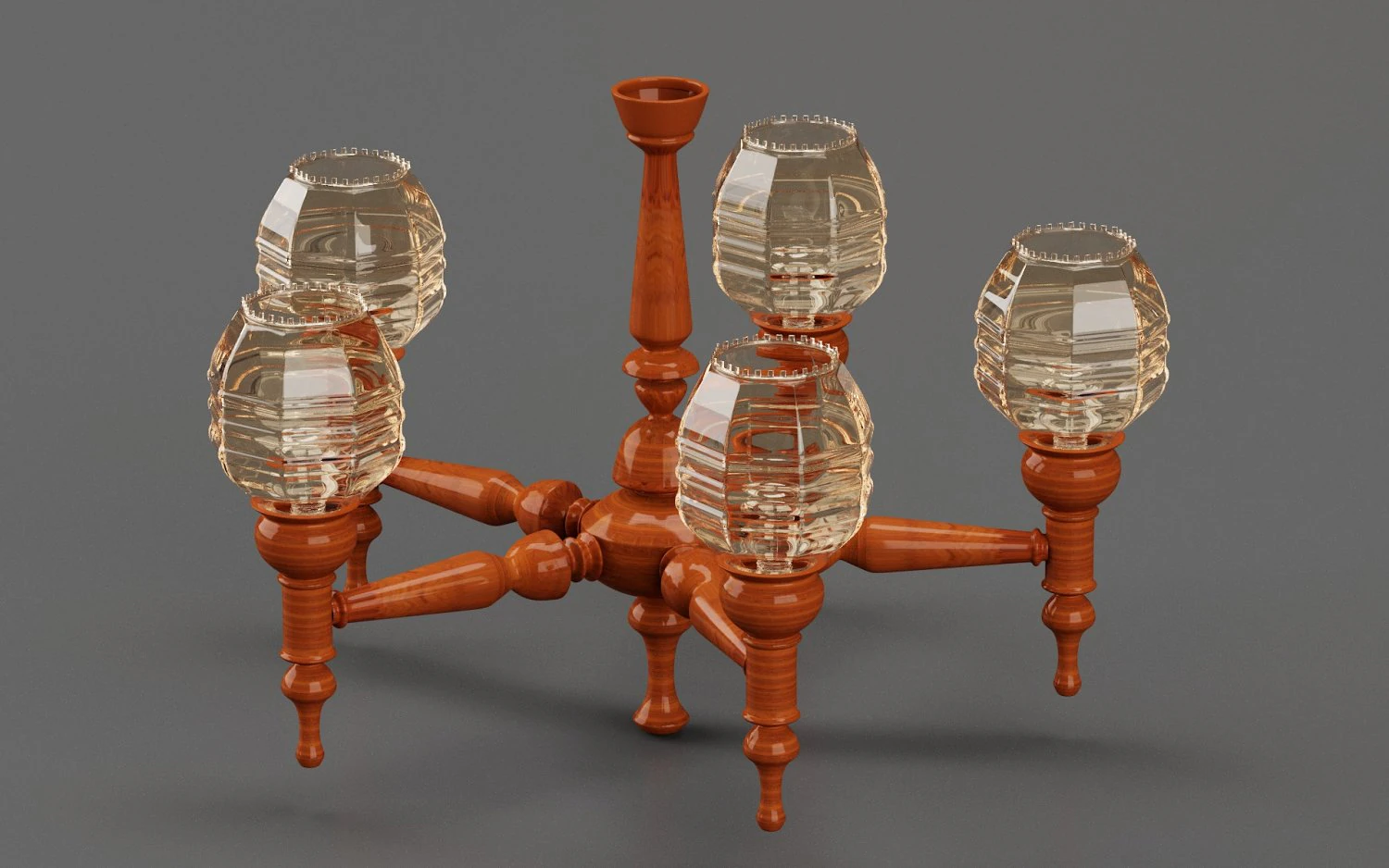 old chandelier 3D Model .c4d .max .obj .3ds .fbx .stl .blend 