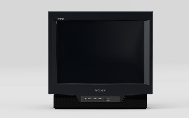 sony trinitron Modelo 3D .c4d .max .obj .3ds .fbx .stl .blend 