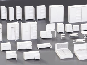 ambra furniture set Modèle 3D