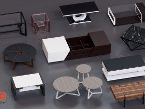 coffe tables set 01 Modelo 3D