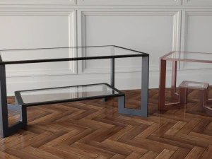 coffe tables set 01 3D Model