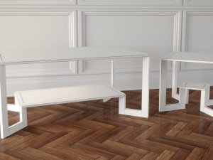 coffe tables set 01 3D Model