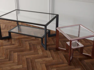 coffe tables set 01 3D Model