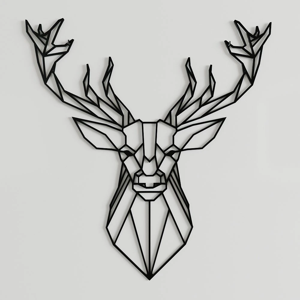 geometric deer 3D Model .c4d .max .obj .3ds .fbx .stl .blend 
