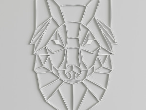 Geometric wolf 3Dモデル