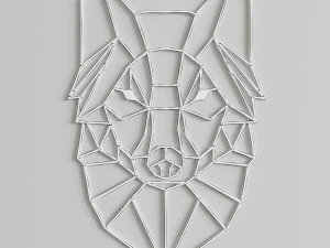 Geometric wolf 3D Model