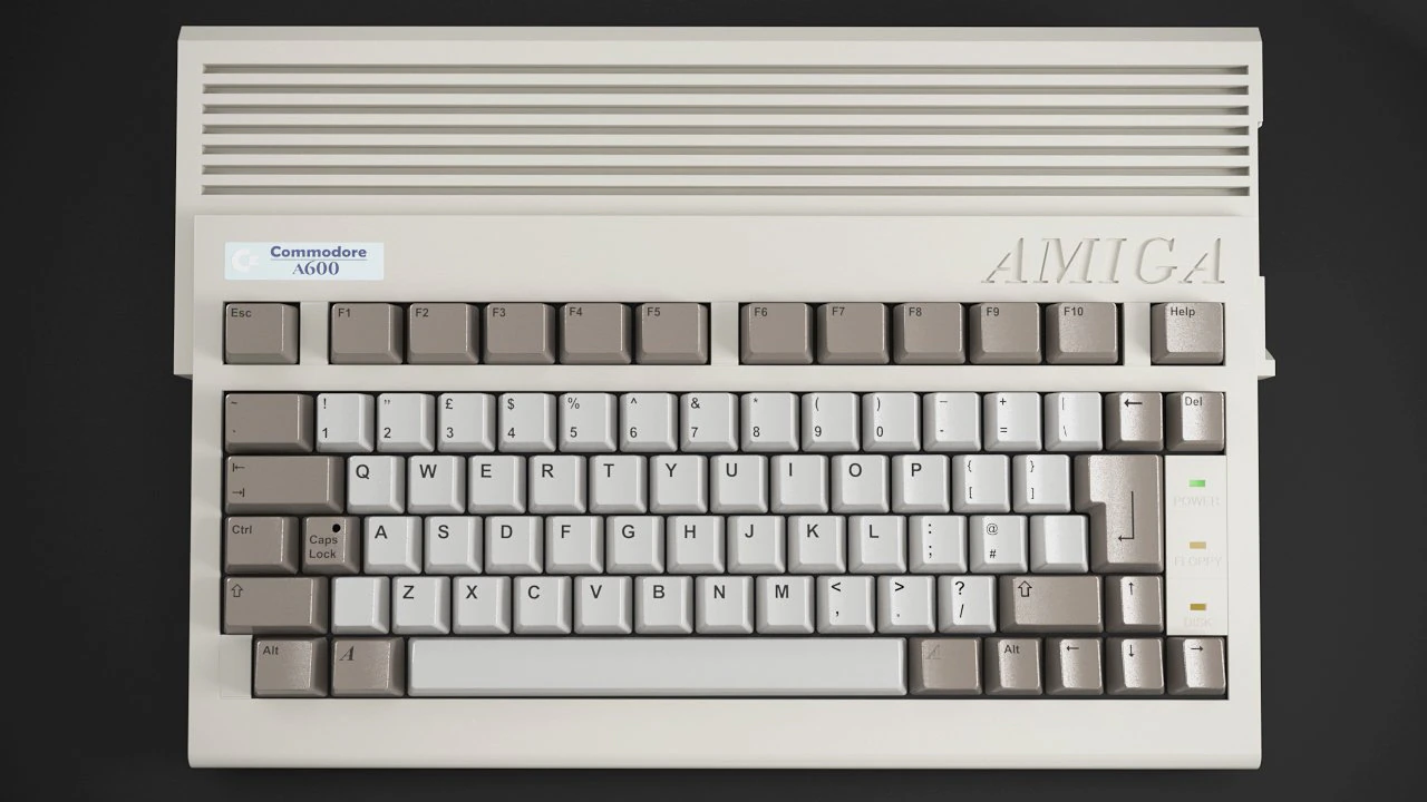 Commodore amiga 600 3D Model .c4d .max .obj .3ds .fbx .stl .blend 