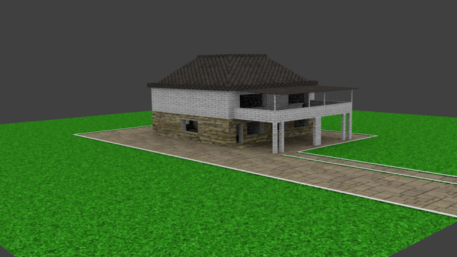 house in the village Model 3D .c4d .max .obj .3ds .fbx .stl .blend 
