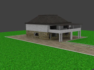 村里的房子 3D 模型