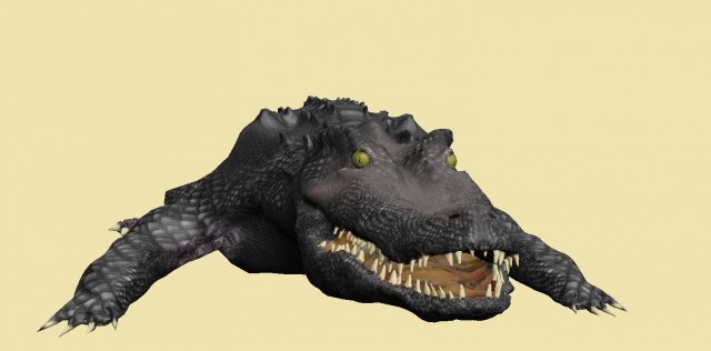crocodile Model 3D .c4d .max .obj .3ds .fbx .stl .blend 