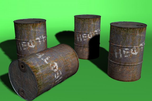 barrel oil 3D Model .c4d .max .obj .3ds .fbx .stl .blend 