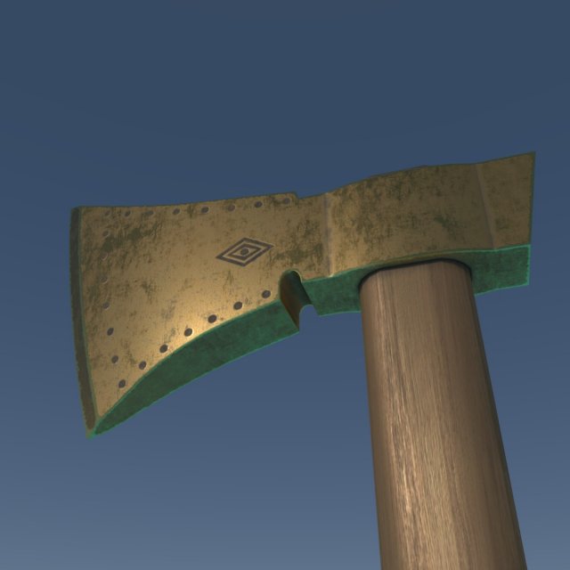 axe 1 3D 模型 .c4d .max .obj .3ds .fbx .stl .blend